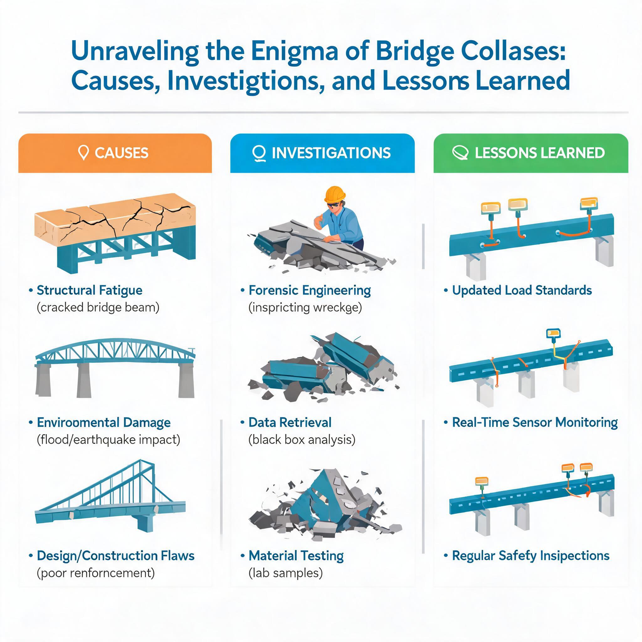 Unraveling the Enigma of Bridge Collapses: Causes, Investigations, and Lessons Learned Unraveling the Enigma of Bridge Collapses