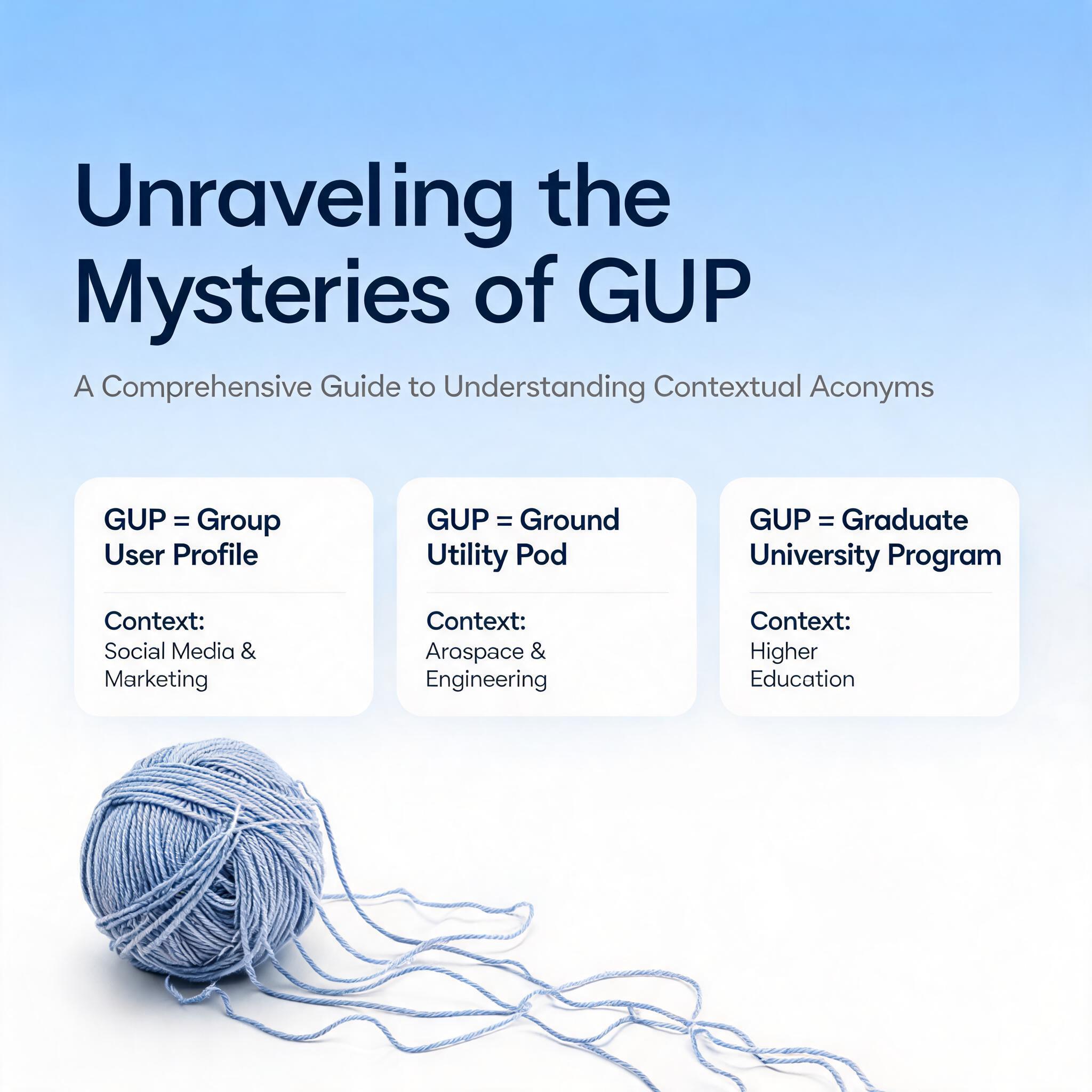 Unraveling the Mysteries of GUP: A Comprehensive Guide to Understanding Contextual Acronyms A Comprehensive Guide to Understanding Contextual Acronyms