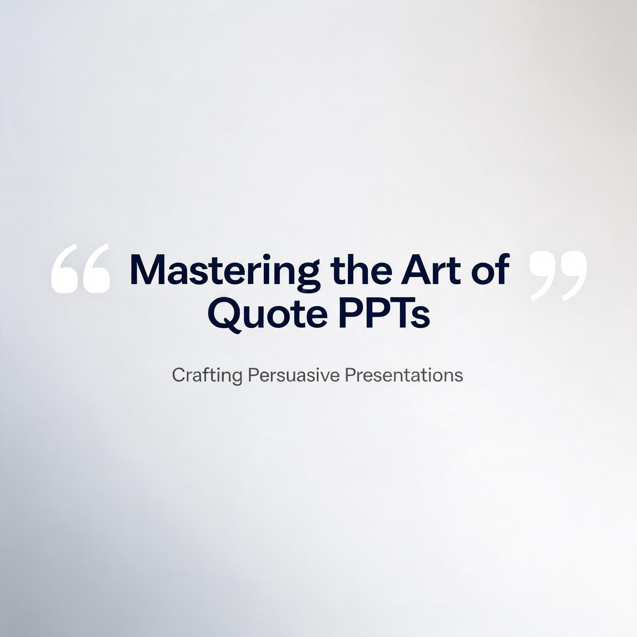 Crafting Persuasive Presentations