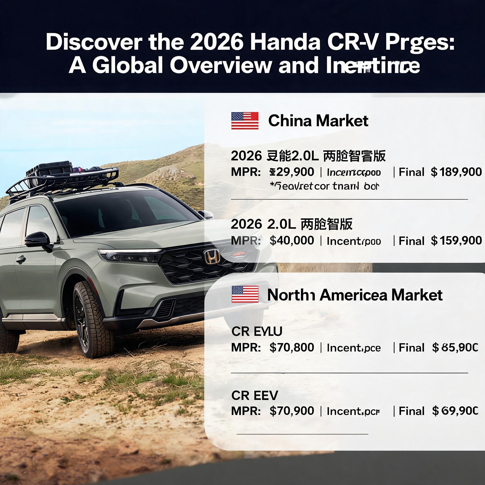 Discover the 2026 Honda CR-V Prices: A Global Overview and Incentives A Global Overview and Incentives