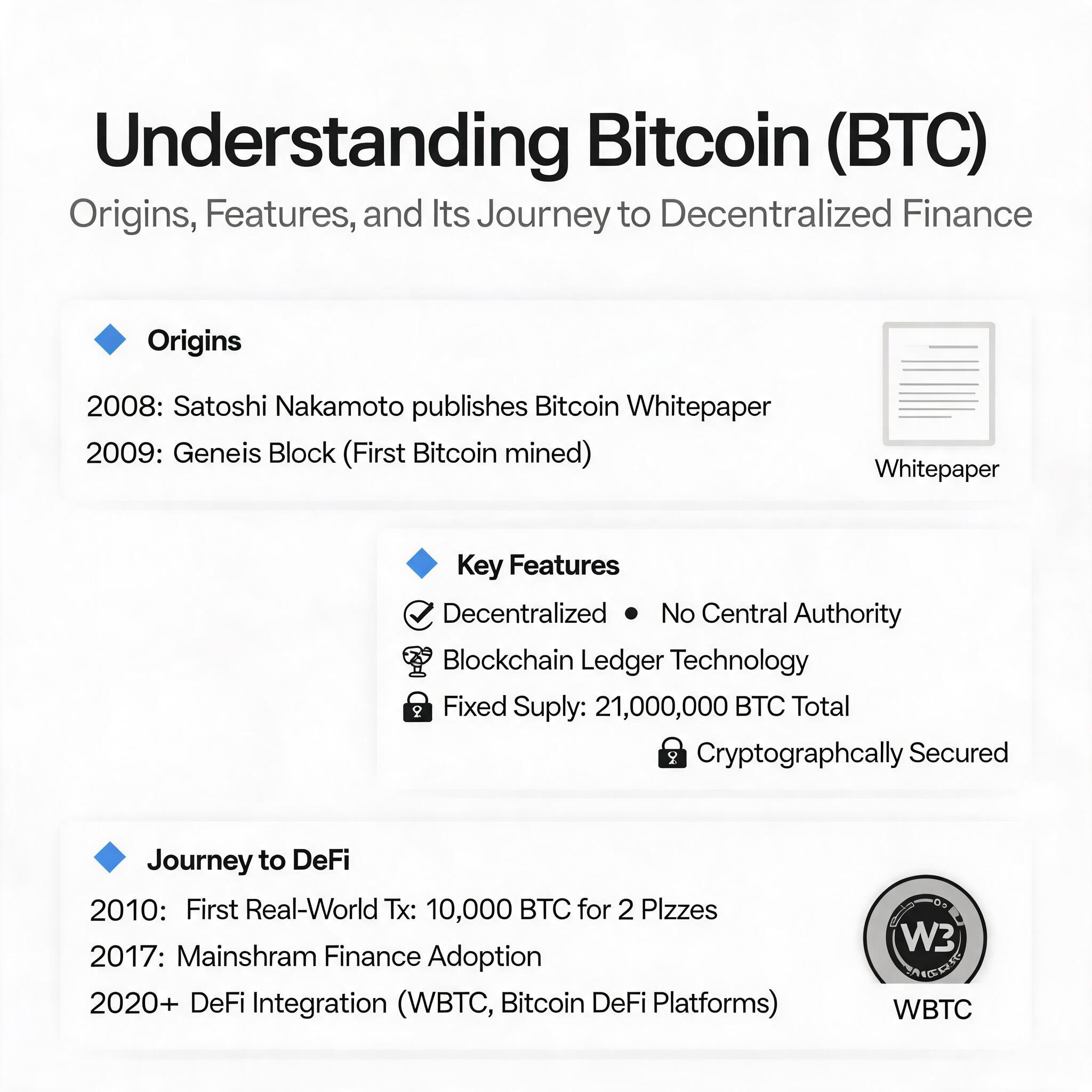 Understanding Bitcoin (BTC): Origins, Features, and Its Journey to Decentralized Finance and Its Journey to Decentralized Finance