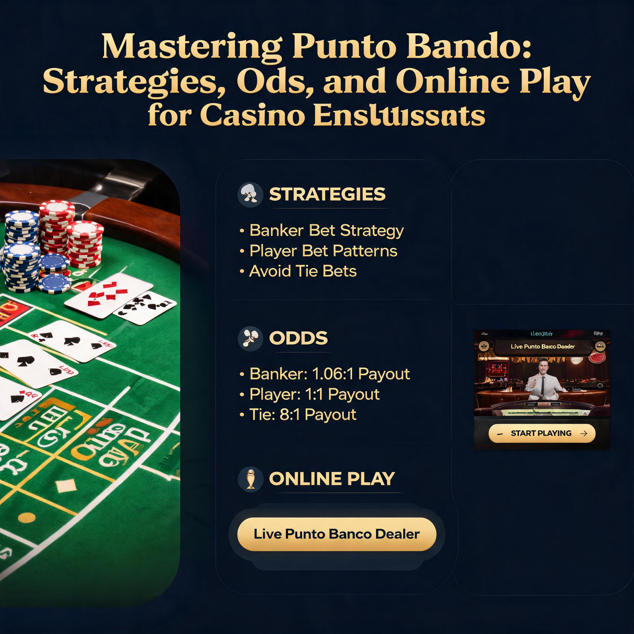 Mastering Punto Banco: Strategies, Odds, and Online Play for Casino Enthusiasts and Online Play for Casino Enthusiasts