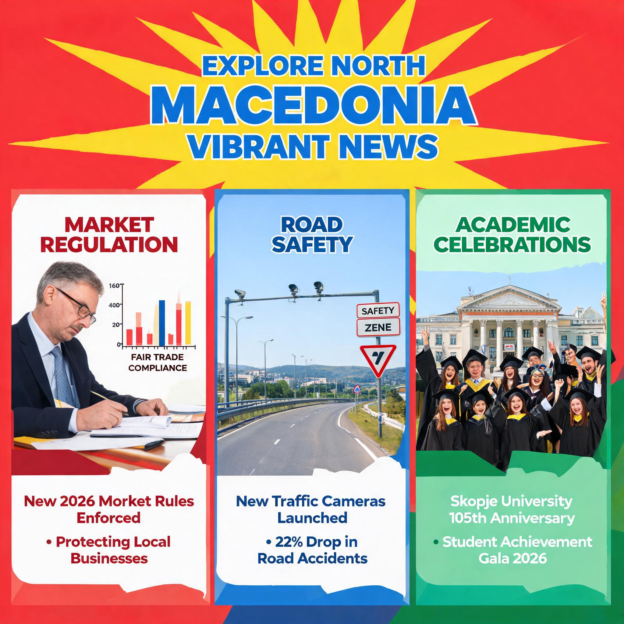 Explore the Vibrant News from North Macedonia: Market Regulation, Road Safety, and Academic Celebrations Explore the Vibrant News from North Macedonia