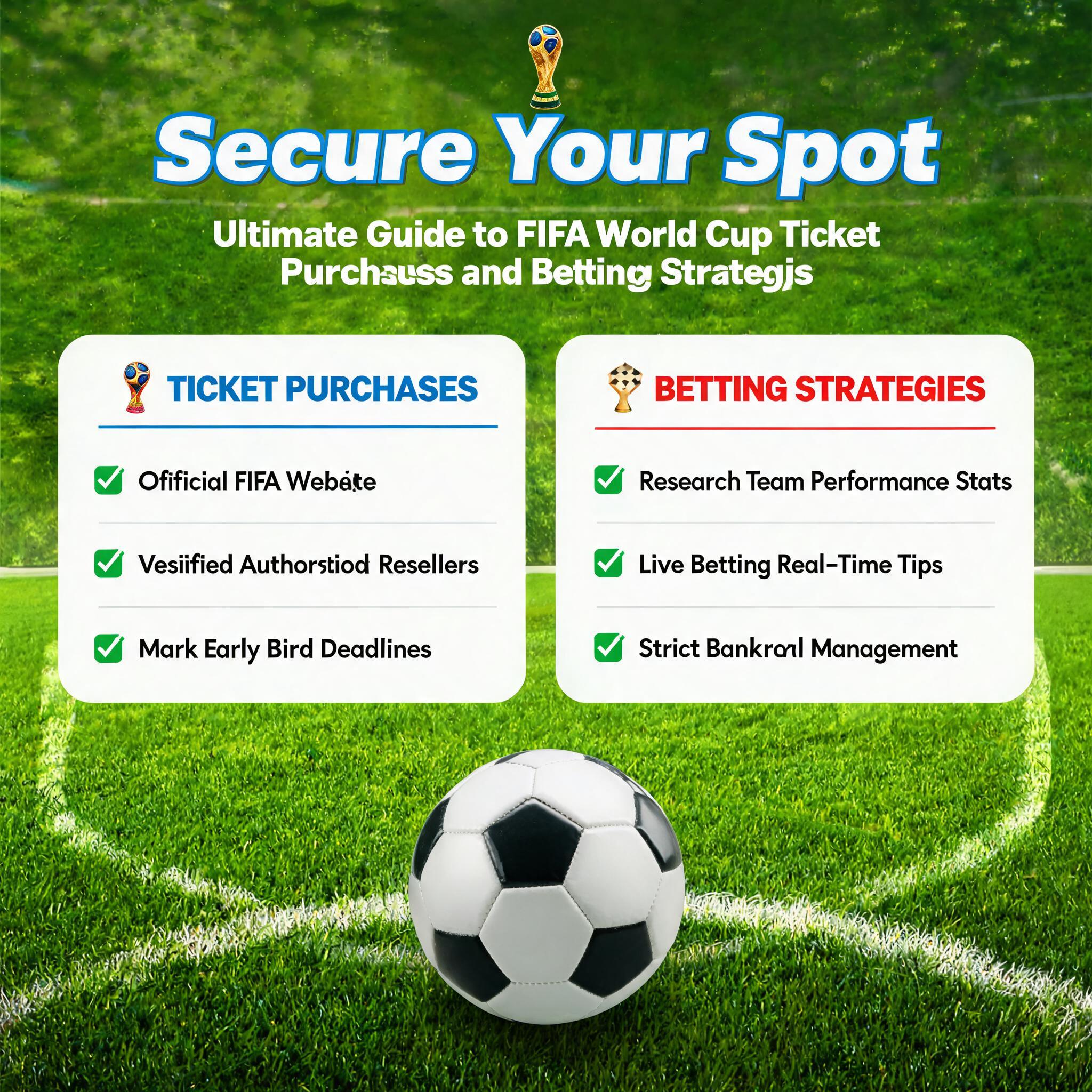 Secure Your Spot: Ultimate Guide to FIFA World Cup Ticket Purchases and Betting Strategies Ultimate Guide to FIFA World Cup Ticket Purchases and Betting Strategies