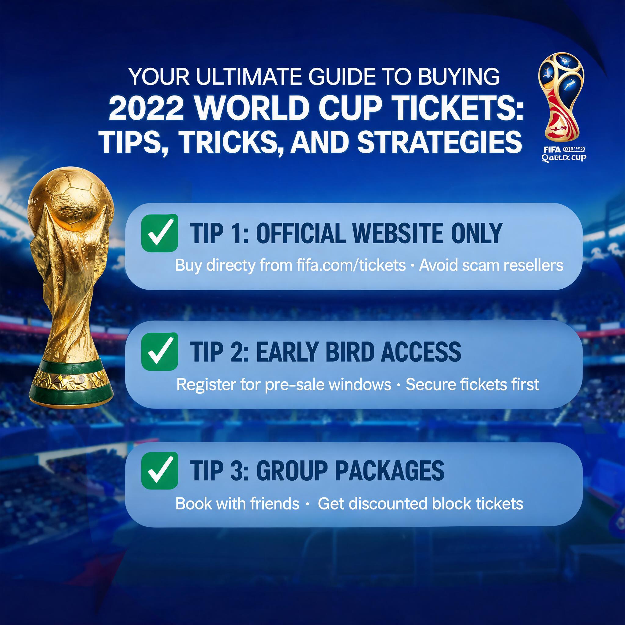 Your Ultimate Guide to Buying 2022 World Cup Tickets: Tips, Tricks, and Strategies Your Ultimate Guide to Buying 2022 World Cup Tickets